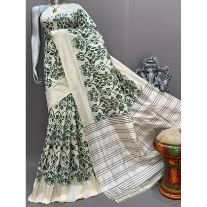 PSNTIDSS4D29NDDC34- Ikat silk saree