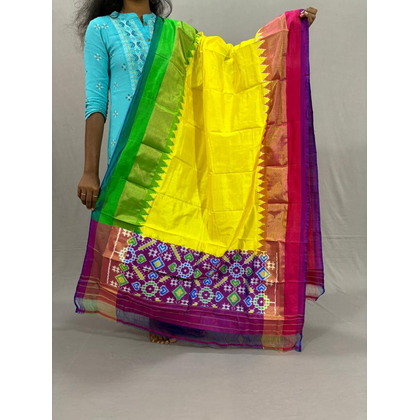 PSSIISDP4D29ECDC41- Ikat silk dupatta