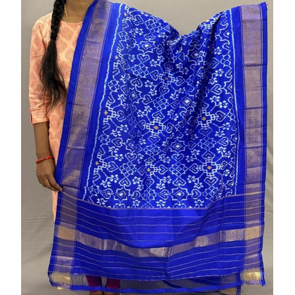 PSSIISDP4D29ECDC54- Ikat silk dupatta