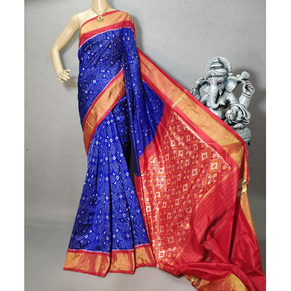 PRIHIDSS4D30BSCD12- Ikat silk saree