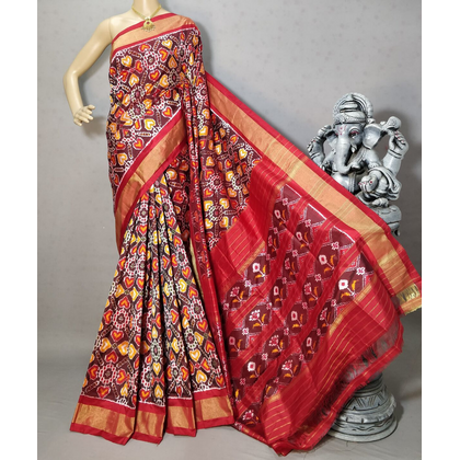 PRIHIDSS5J06BTCD13- Ikat silk saree