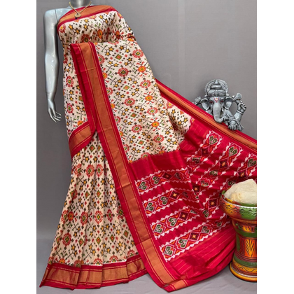 PSNTIDSS5J02NCDD45- Ikat silk saree