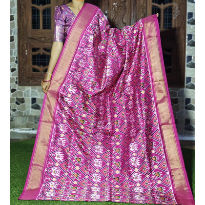 PGMRIDSS5J10NICD57- Ikat silk saree