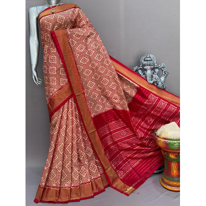 PSNTIDSS5J07NDDC26- Ikat silk saree