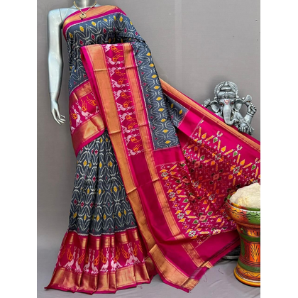 PSNTIDSS5J09NCCC10- Ikat silk saree