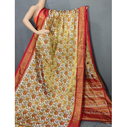 PUSNFTHS5J11NTCD01- Full tissue Ikat silk saree