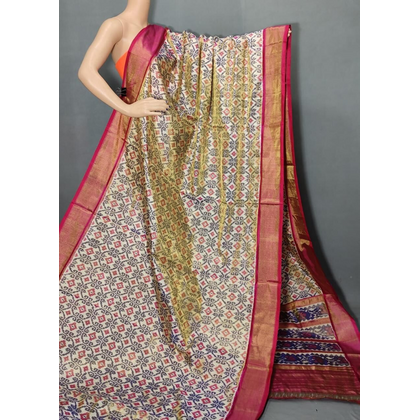 PUSNFTHS5J11NTCD04- Full tissue Ikat silk saree