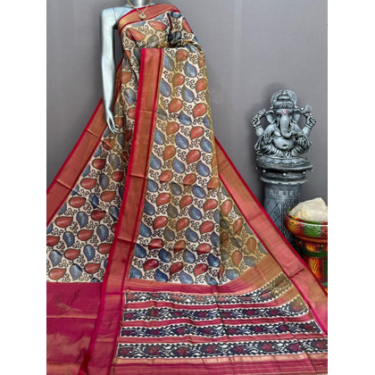 PSNTFTHS5J12CSDC08- Full tissue Ikat silk saree