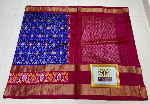 PPHSIDSS4O26BSCC02- Ikat silk saree