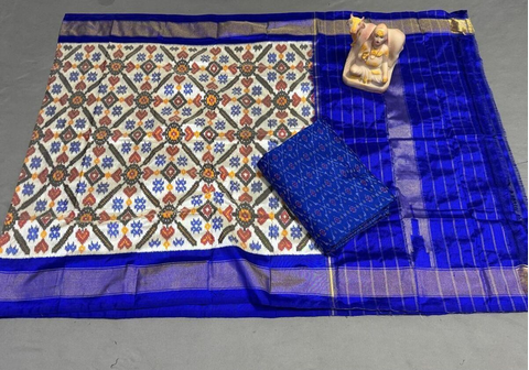 PSRGSDST4V05FFDC98- Ikat Silk dupatta with Ikat sico top