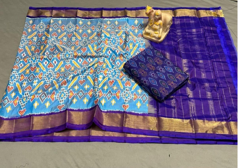 PSRGSDST4O14FSDD11- Ikat sico dupatta with  sico top