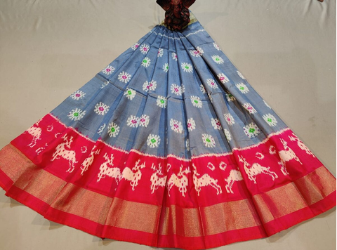 PGMRMSLG4V22EEDC16- Medium Size Ikat Silk Lehenga