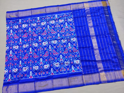 PSSIISDP4S25ECCD49- Ikat silk dupatta