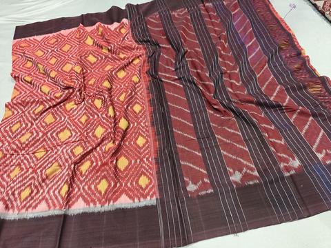 PGMRICTS4O15INSC18- Ikat cotton saree