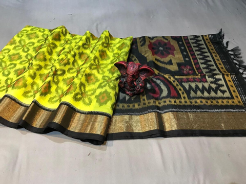 PGMRISCS4O22ECDD21- Ikat Sico saree