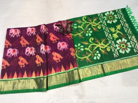 PGMRISCS4O22ECDD22- Ikat Sico saree