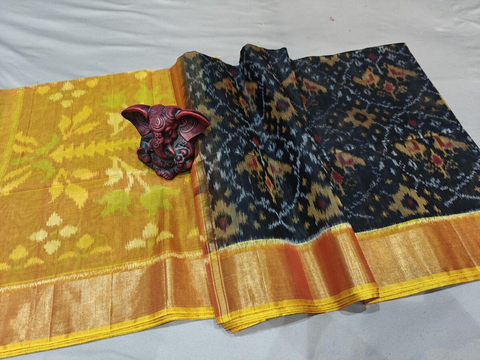 PGMRISCS4O22ECDD25- Ikat Sico saree