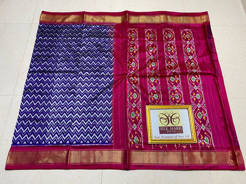 PPHSIDSS4O26BSCC07- Ikat silk saree