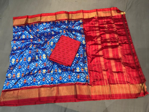 PGMRSDST4V09FSDC46- Ikat Silk dupatta with Ikat sico top