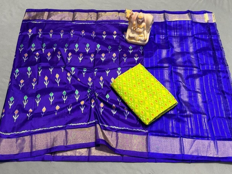 PSRGSDST4V10FFCD81- Ikat Silk dupatta with Ikat sico top