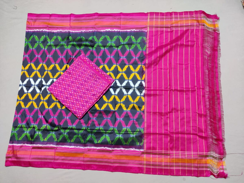 PSSISDST4V09FSCC42- Ikat Silk dupatta with Ikat sico top