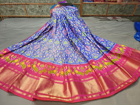 PGMRFSLG4V13SZDC02- Free Size Ikat Silk Lehenga