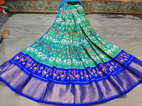 PGMRFSLG4V13SZDC07- Free Size Ikat Silk Lehenga