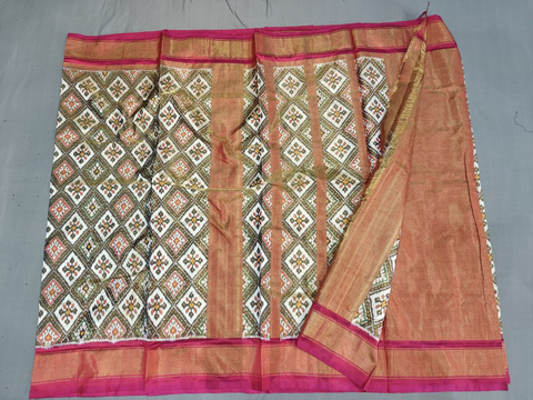 PGMRFTHS4D01NTCC06- Full Tissue Ikat silk saree