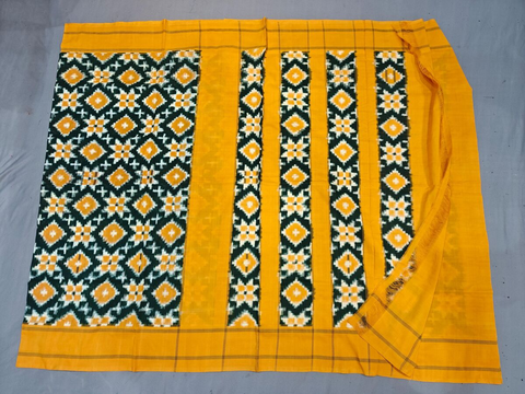 PGMRICTS4D09SBDC08- Double Ikat Teliya rumal cotton saree