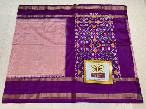 PPHSIDSS4D08TSCD04- Ikat silk saree