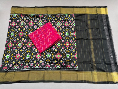 PSSISDST4D09FSCD36- Ikat Silk dupatta with Ikat sico top