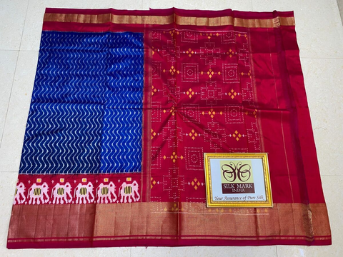 PPHSIDSS4D24BSCD01- Ikat silk saree