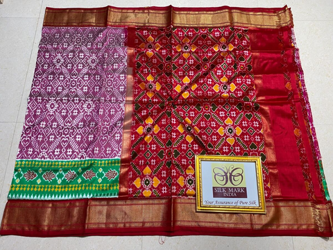 PPHSIDSS4D24BSCD40- Ikat silk saree