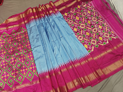 PGMRIDSS4D26TSCD32- Ikat silk saree