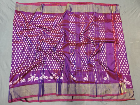 PGMRIDSS4D26TSCD37- Ikat silk saree