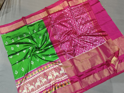 PGMRIDSS4D26TSCD41- Ikat silk saree