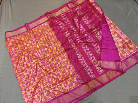 PGMRIDSS4D26TSCD43- Ikat silk saree