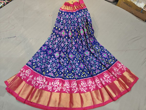 PGMRFSLG4D31SZDC29- Free Size Ikat Silk Lehenga