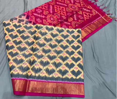 PGMRISCS4O22ECDD07- Ikat Sico saree