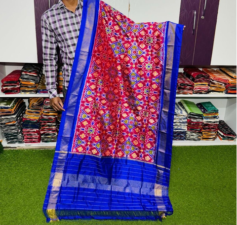 PSRGISDP4O10ZNDC08- Ikat silk dupatta