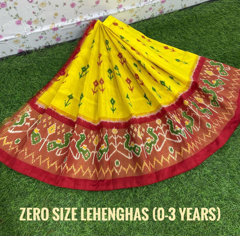 PSDHZSLG4V13ITDC20- Zero size Ikat silk lehenga