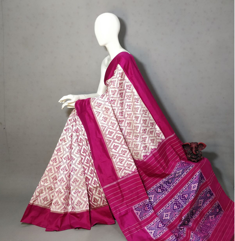 PGMRIDSS4S24BXDC10- Ikat silk saree