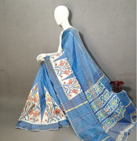 PGMRIDSS5J10NICD56- Ikat silk saree