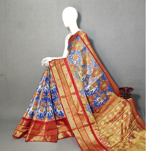 PGMRFTHS4S30NTCD13- Full tissue Ikat silk saree