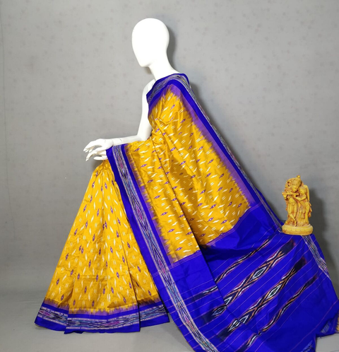 PRKSILWS4S24SICD01- light weight Ikat silk saree