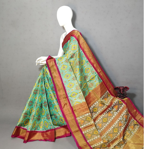 PGMRFTHS4S30NTCD19- Full tissue Ikat silk saree