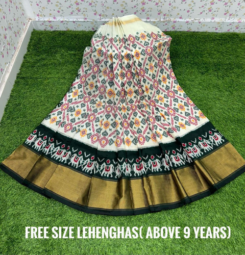 PSDHFSLG4V01SIDC05- Free Size Ikat Silk Lehenga