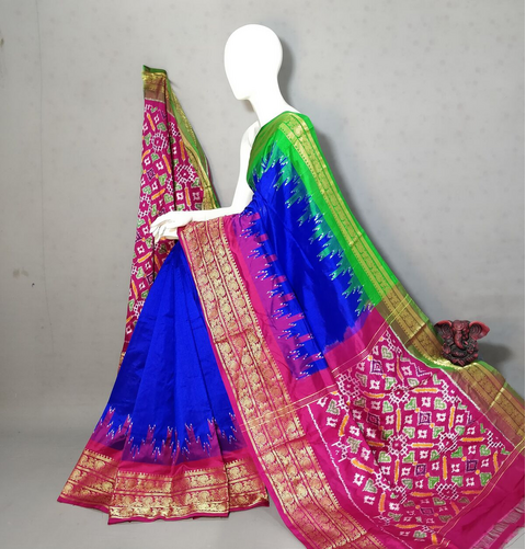 PGMRIDSS4D04BXDC48- Ikat silk saree