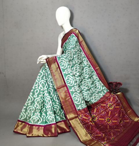 PGMRIDSS4O22NICD10- Ikat silk saree