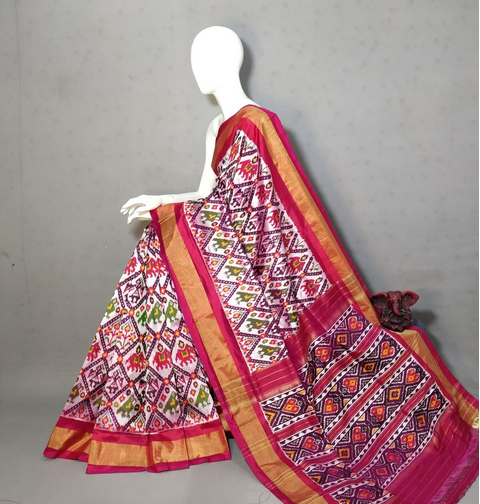 PGMRIDSS4O22NICD31- Ikat silk saree